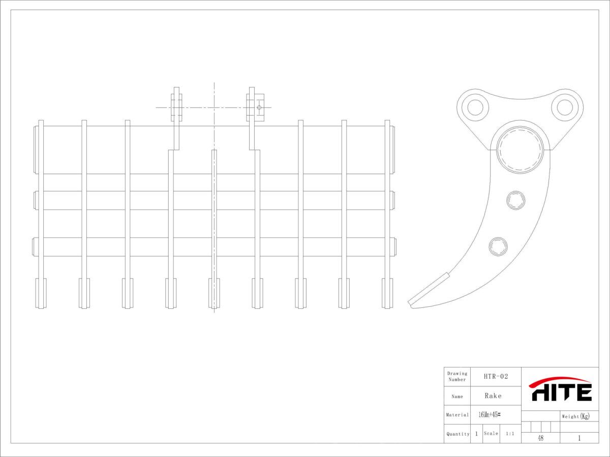 Excavator Rake | Land Clearing Rake | HITE